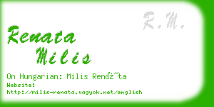 renata milis business card